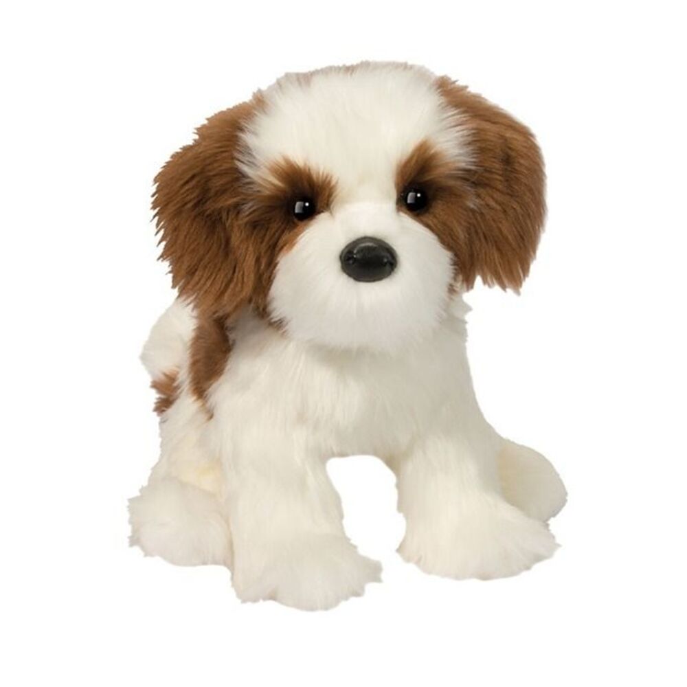 Farren 11" Shih Tzu Dog Douglas Plush Stuffed Animal Puppy Brown White Puppy Pup